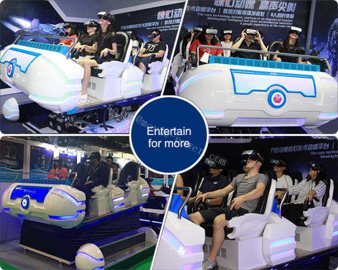 cinema de 9.5KW 9D VR, 6 máquina de jogo do parque de diversões VR da plataforma do Dof dos assentos 6 1